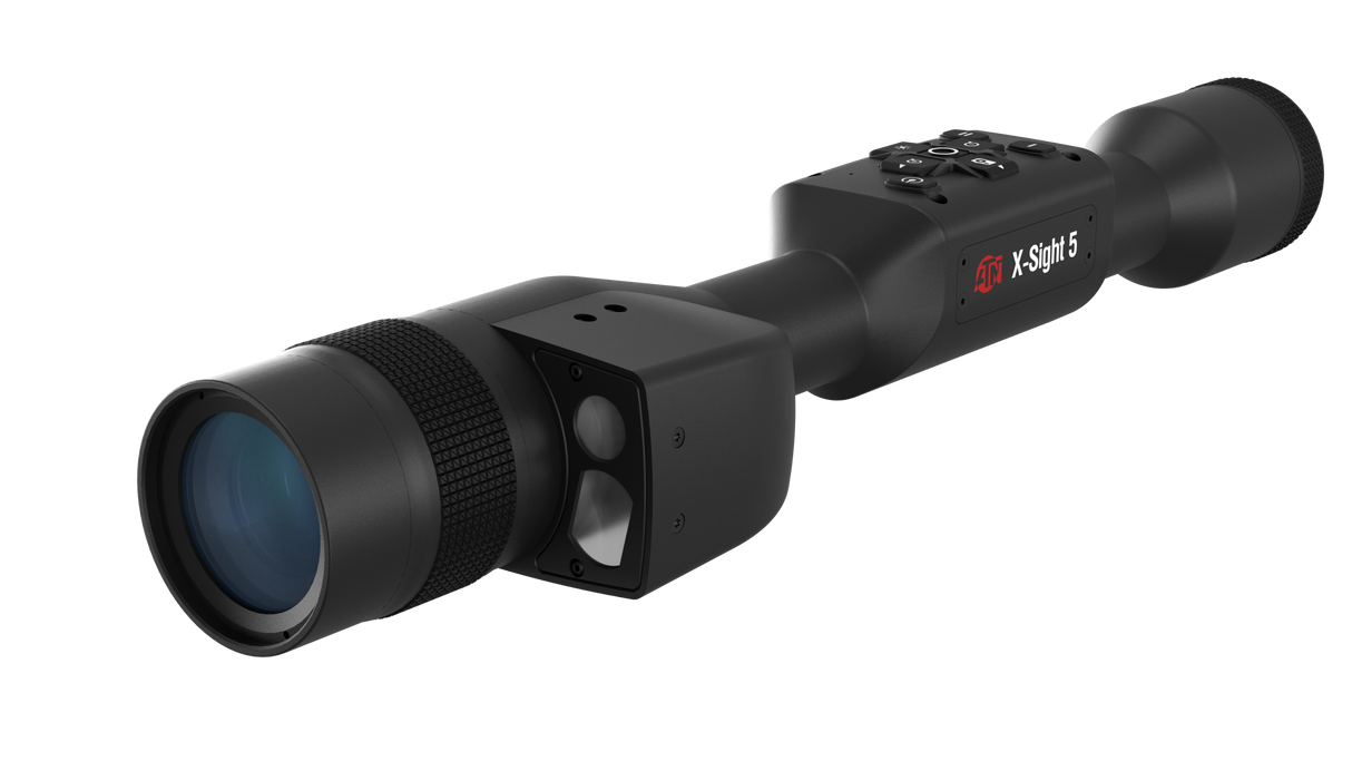 ATN X-Sight 5 UHD Smart HD Digital Day/Night Rifle Scope with Built-In Laser Rangefinder Matte