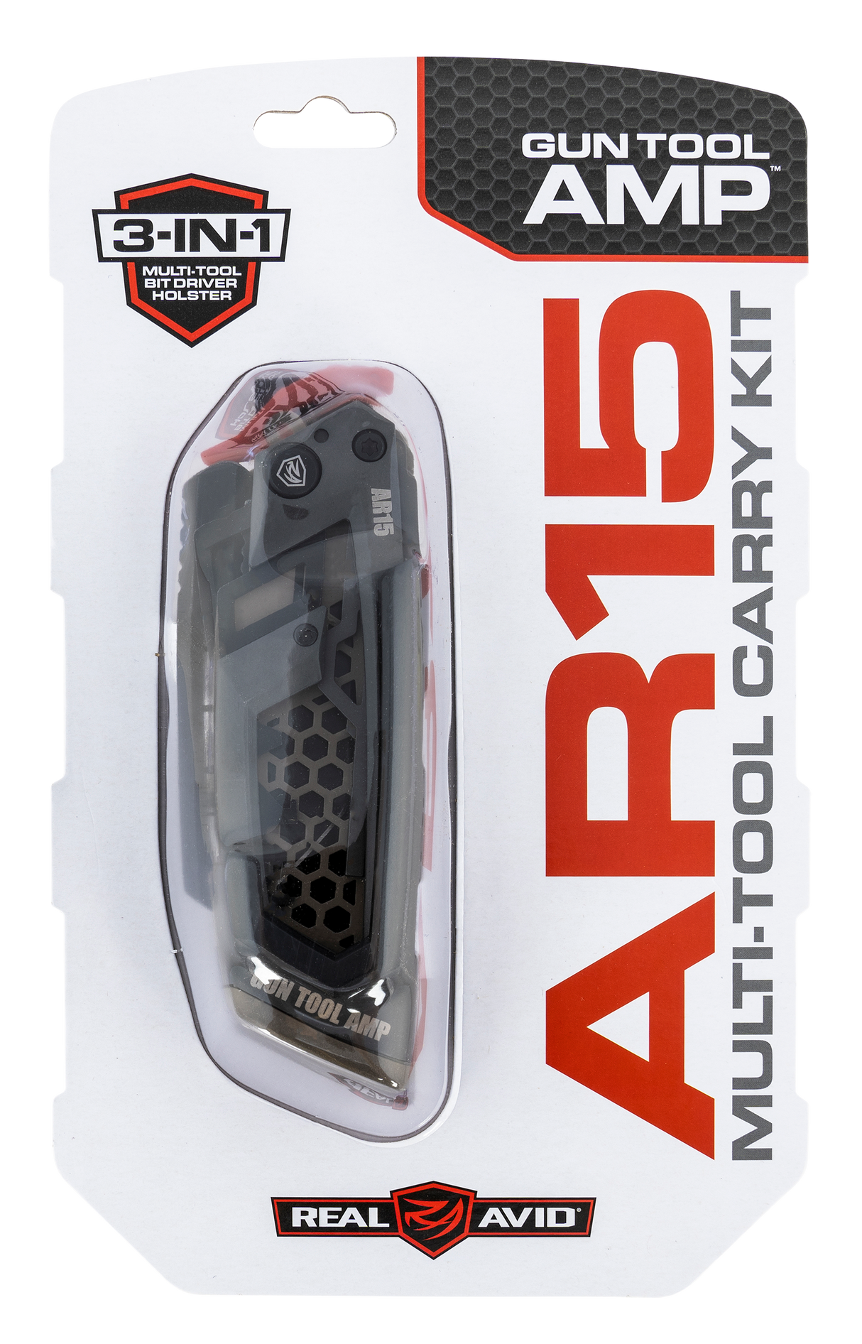 Real Avid AVGTAMPAR Gun Tool AMP-AR Gray/OD Steel Folding Multi-tool for AR-15