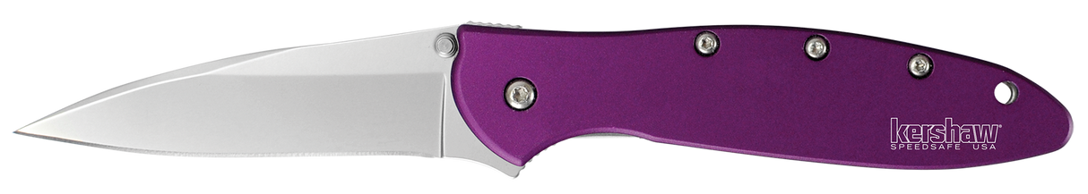 Kershaw 1660CKT Leek3" Folding Modified Drop Point Plain Black DLC 14C28N Steel Blade Black DLC 410 Stainless Steel Handle Includes Pocket Clip