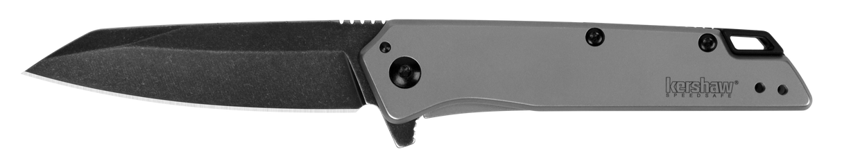 Kershaw 1365 Misdirect2.90" Folding Reverse Tanto Plain Black Oxide Blackwash 4Cr14 Blade Gray Bead Blasted Stainless Steel Handle Includes Pocket Clip