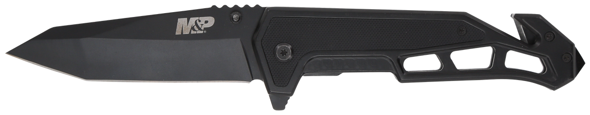 Smith & Wesson Knives 1160826 M&P Body Guard Folding Plain Black 8Cr13MoV SS Blade 5.26" Black Steel/G10 Handle Includes Pocket Clip