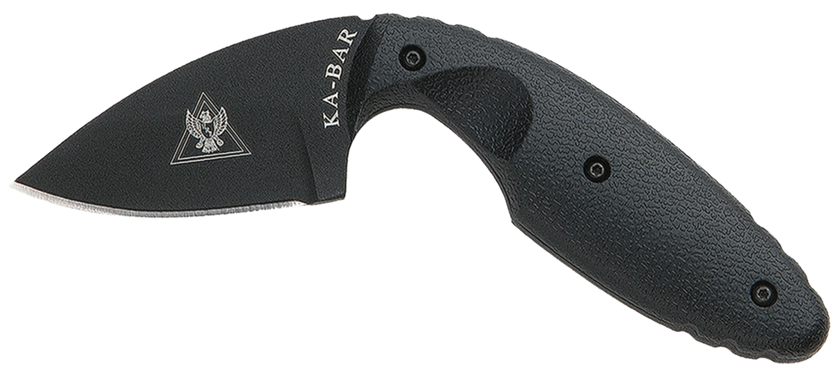 Ka-Bar 1480 TDI Law Enforcement 2.31" Fixed Drop Point Plain AUS-8A SS Blade Black Zytel Handle Includes Belt Clip