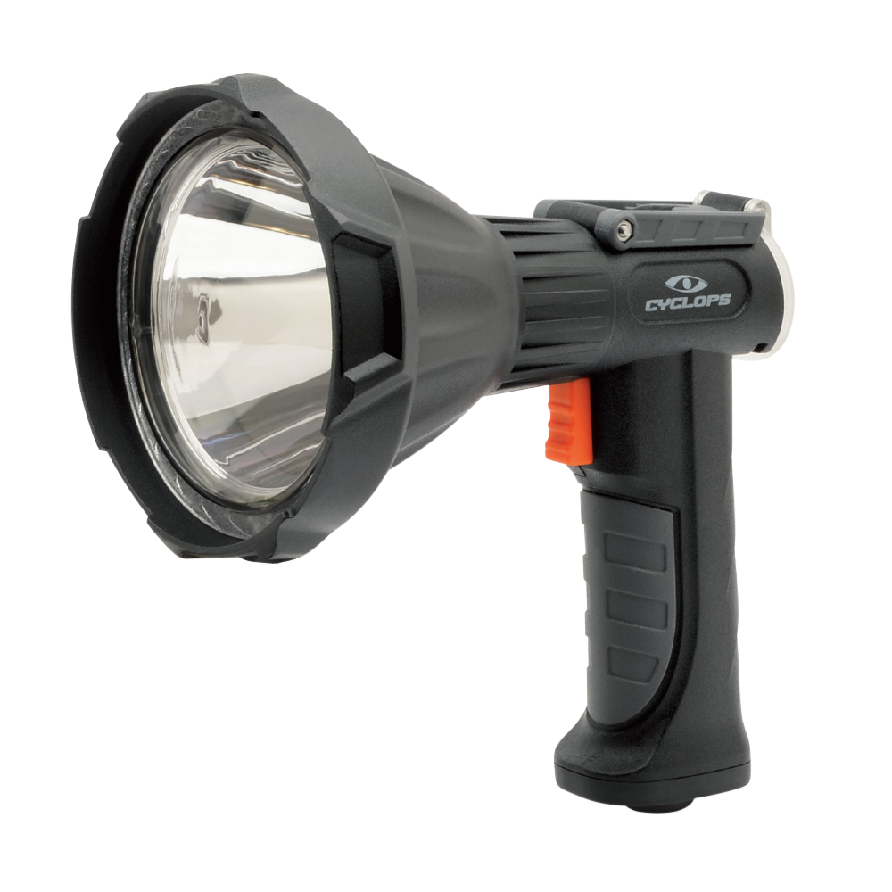 Cyclops Revo 1600 Spotlight with Rechargeable 18650 Batteries Polymer Black