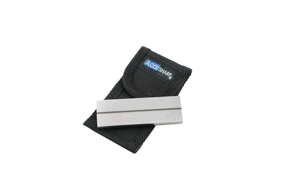 Accusharp 027C Pocket Stone Fine, Coarse Diamond Sharpener Black