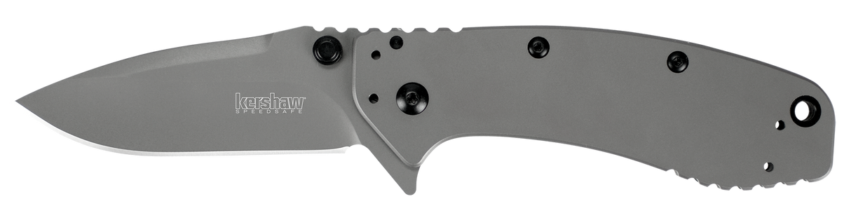 Kershaw 1556TI Cryo II3.25" Folding Drop Point Plain TiCN 8Cr13MoV SS Blade Gray TiCN Stainless Steel Handle Includes Pocket Clip