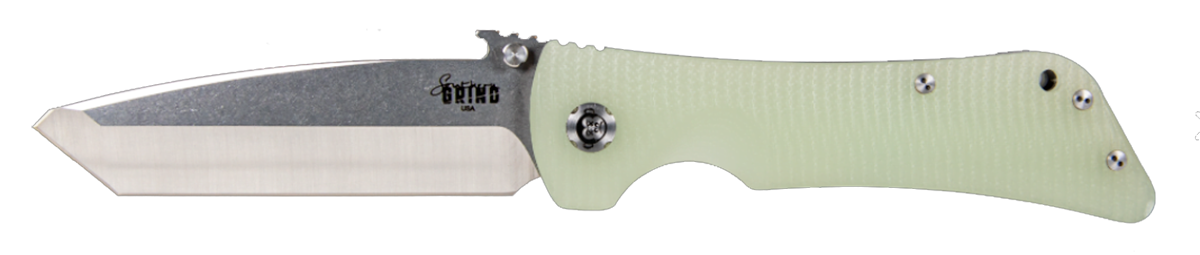 Southern Grind SG02050009 Bad Monkey4" Folding Tanto Plain Satin 14C28N Steel Blade/5.25" Jade Ghost Green G10 Handle Includes Pocket Clip