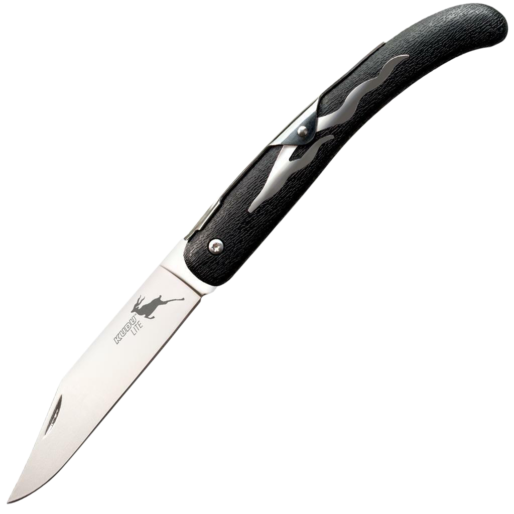 Cold Steel CS20KJ Kudu Lite 4.25" Folding Plain Polished 5Cr15MoV SS Blade/Black Woodgrain Zy-Ex Handle