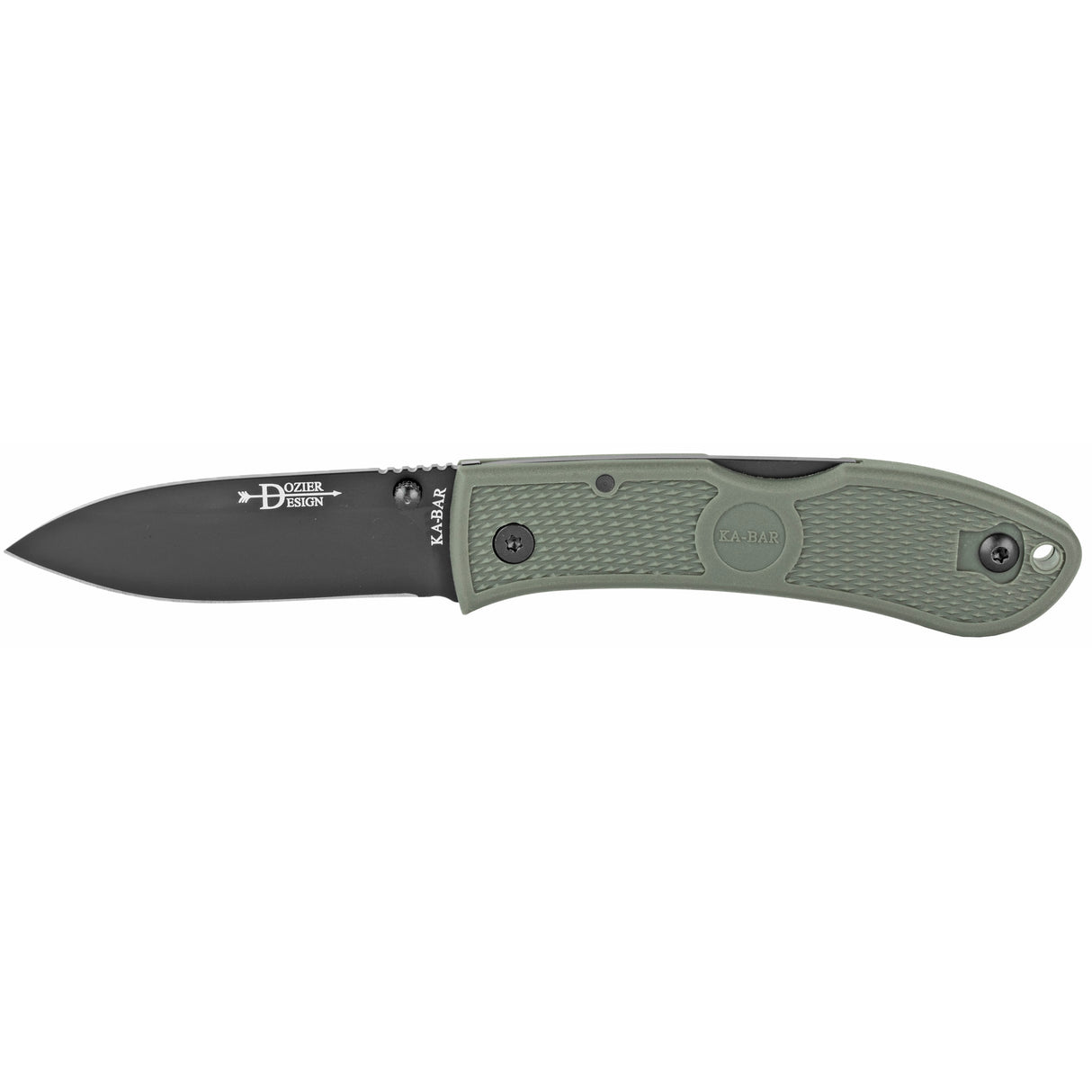 Ka-Bar 4062PK Dozier Hunter 3" Folding Drop Point Plain AUS-8A SS Blade Pink Zytel Handle Includes Pocket Clip