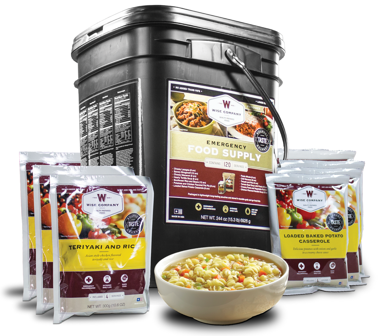 ReadyWise RW01120 Grab N Go Bucket Freeze Dried Entrees 120 Servings Per Bucket