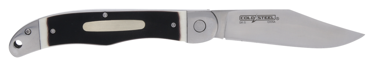 Cold Steel CS20NPM1Z Ranch Boss II 4" Folding Clip Point Plain Satin Polished/5.25" Faux Sawed Bone Handle