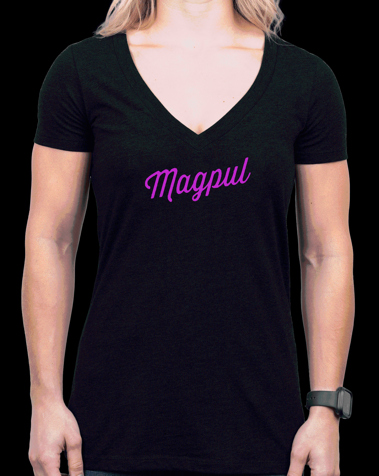 Magpul MAG1336-001-S Rover Script Women's Black Cotton/Polyester Short Sleeve Small