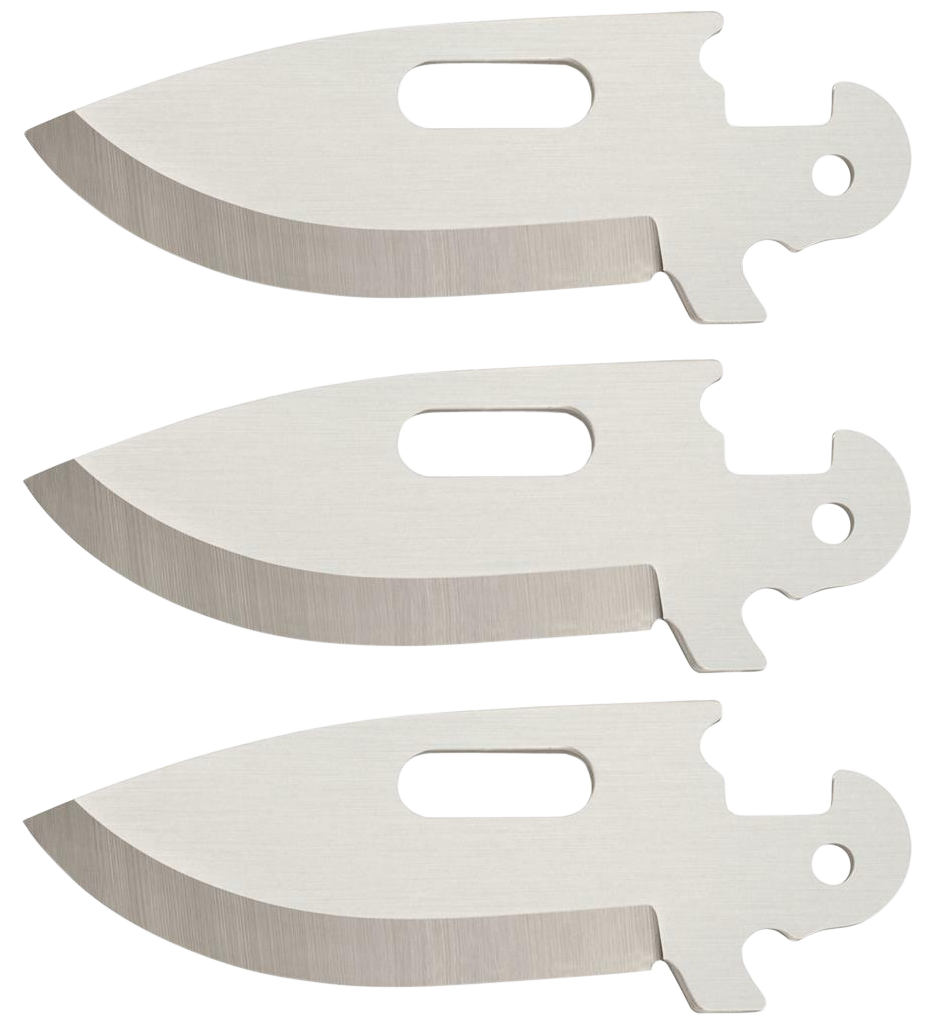 Cold Steel CS40AP3AZ Click-N-Cut Blades For Click-N-Cut Knife Drop Point 2.50" 420J2 SS Blade Silver 3 Blades