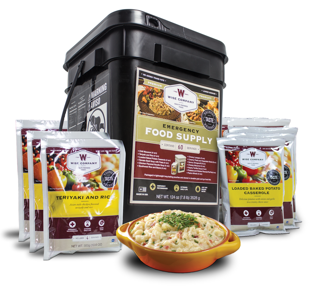 ReadyWise Grab N' Go Freeze Dried Food 60 Serving Entree Bucket