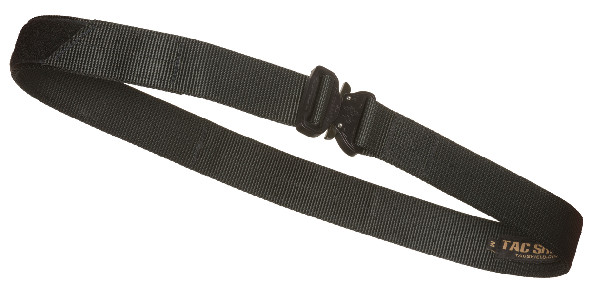 Tacshield T303-MDBK Tactical Gun Belt w/ Cobra Buckle 34"-38" Webbing Black Medium 1.75" Wide""