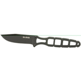 Ka-Bar 1118BP Skeleton2.50" Fixed Clip Point Plain Black 5Cr15MoV SS Blade/Black Skeletonized 5Cr15MoV SS Handle Includes Sheath