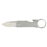 S.O.G SOGKT1001CP KeyTron1.80" Folding Plain Clip Point Grey 5Cr13MoV SS Blade/ Grey Stainless Steel Handle