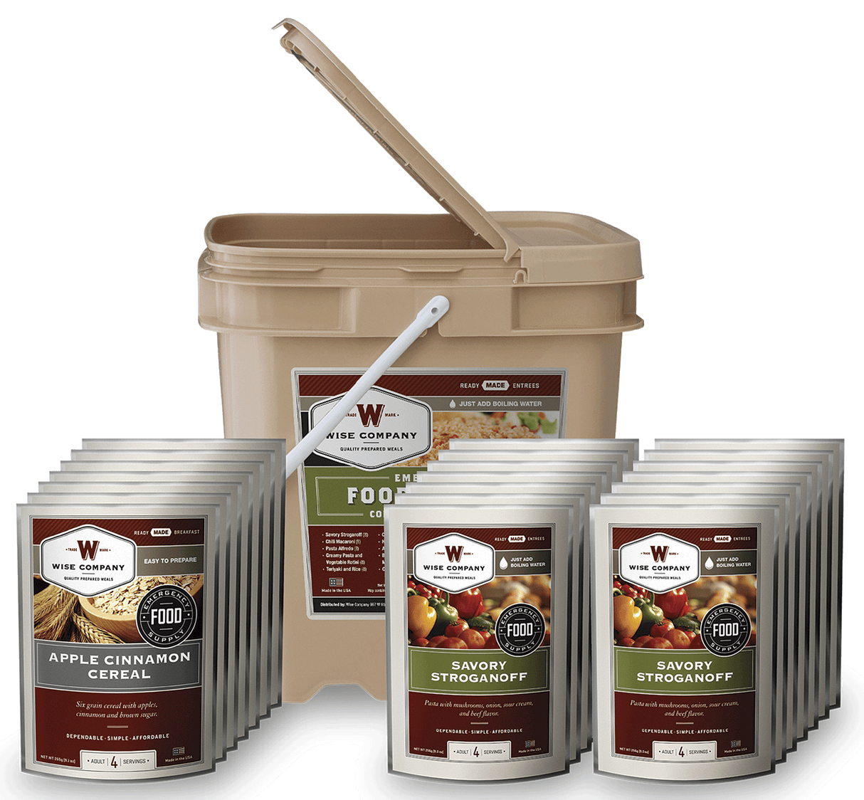 ReadyWise RW01184 Meals Ready to Eat Freeze Dried Entrees 84 Servings Per Bucket