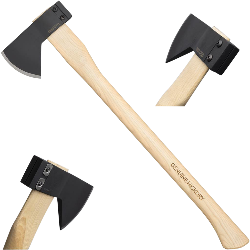 Cold Steel Hudson Bay Camp Axe 1055 Carbon Steel Blade 27" Overall Length Hickory Handle