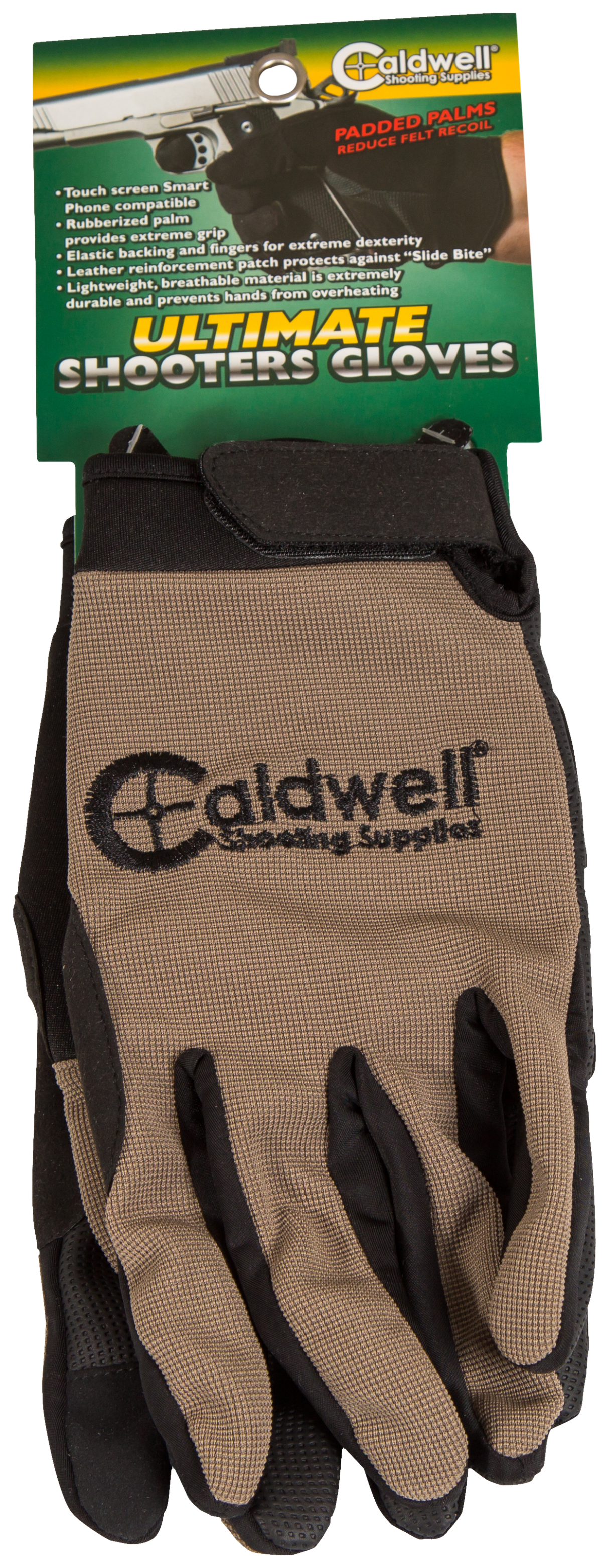 Caldwell 151293 Ultimate Shooting Gloves SM/MD Tan Shooting Gloves Sm / Med
