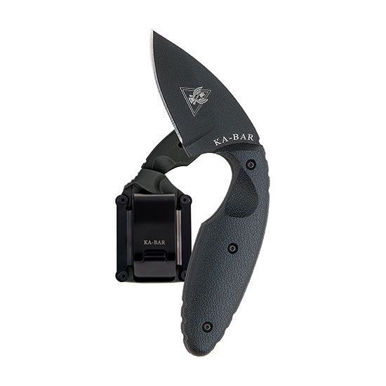 Ka-Bar 1480 TDI Law Enforcement 2.31" Fixed Drop Point Plain AUS-8A SS Blade Black Zytel Handle Includes Belt Clip