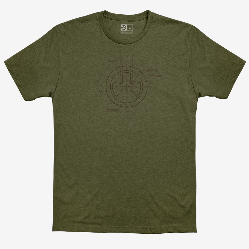 Magpul MAG1118-317-3X Engineered CVCOD Green Cotton/Polyester Short Sleeve 3XL