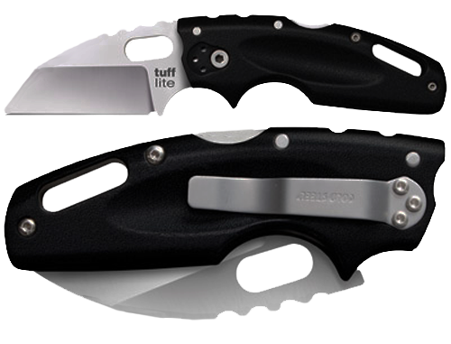 Cold Steel 20LT Tuff Lite2.50" Folding Plain Sheepsfoot Japanese AUS-8A SS Blade/Black Griv-Ex Handle