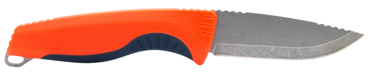 S.O.G SOG17410341 Aegis FX 3.70" Fixed Plain Satin 4116 Krupp SS Blade/ Recue Red w/Indigo Accents GRN Handle