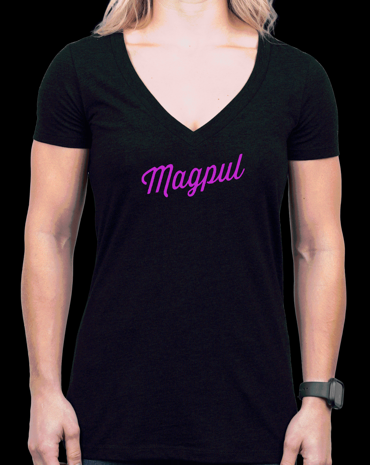 Magpul MAG1336-001-XL Rover Script Women's Black Cotton/Polyester Short Sleeve XL