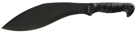 KA-BAR Kukri Machete 11.5" Carbon Steel Kukri Blade Black Kraton Handle Black with Nylon and Leather Sheath