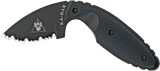 Ka-Bar 1481 TDI Law Enforcement 2.31" Fixed Drop Point Serrated Black AUS-8A SS Blade Black Zytel Handle Includes Belt Clip