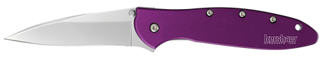 Kershaw 1660CKT Leek3" Folding Modified Drop Point Plain Black DLC 14C28N Steel Blade Black DLC 410 Stainless Steel Handle Includes Pocket Clip