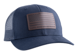 Magpul MAG1212-410 Standard Trucker Hat Navy Adjustable Snapback OSFA Structured Leather Patch