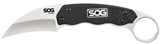 S.O.G SOGGB1001CP Gambit2.58" Fixed Sheepsfoot Plain Satin Polished 7Cr17MoV SS Blade Black GRN Handle Includes Sheath