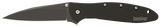 Kershaw 1660CKT Leek3" Folding Modified Drop Point Plain Black DLC 14C28N Steel Blade Black DLC 410 Stainless Steel Handle Includes Pocket Clip