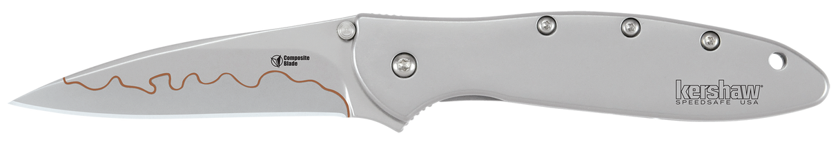 Kershaw 1660CKT Leek3" Folding Modified Drop Point Plain Black DLC 14C28N Steel Blade Black DLC 410 Stainless Steel Handle Includes Pocket Clip
