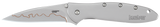 Kershaw 1660CKT Leek3" Folding Modified Drop Point Plain Black DLC 14C28N Steel Blade Black DLC 410 Stainless Steel Handle Includes Pocket Clip