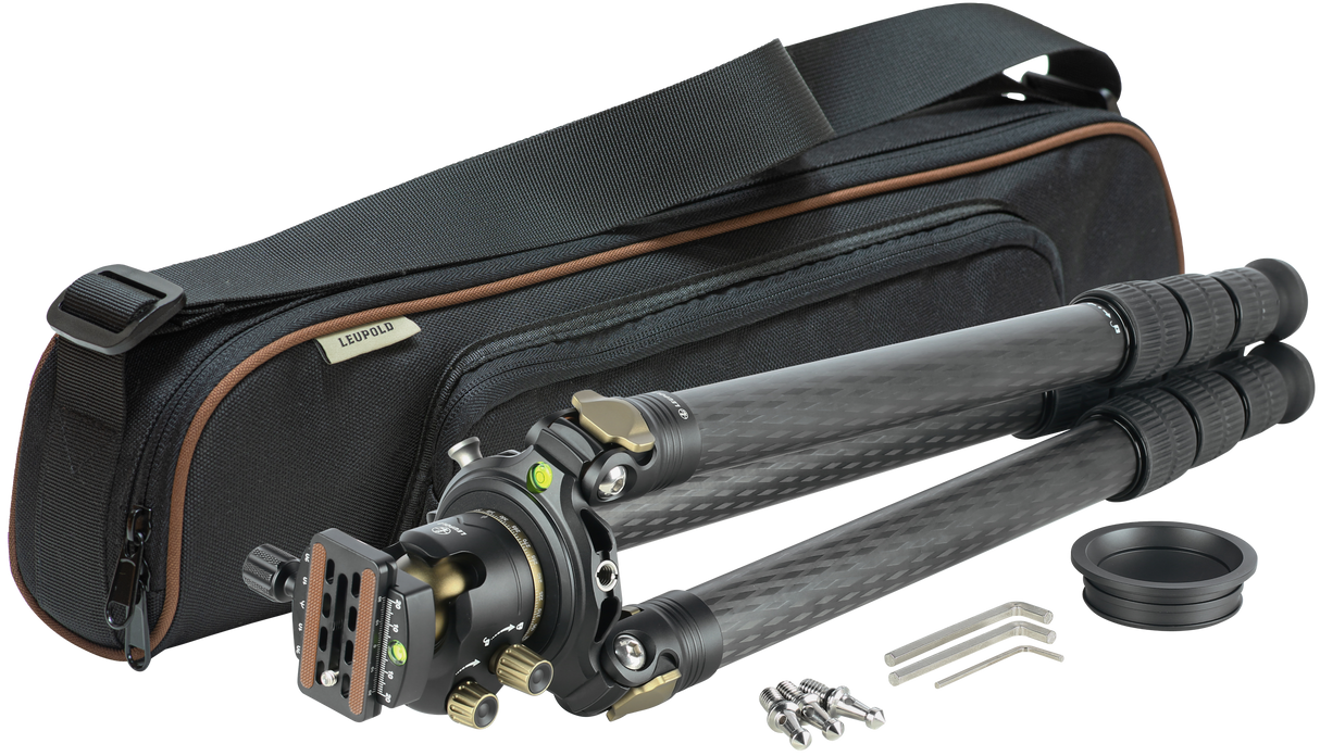 Leupold 180378 Mark 5 Tripod Kit Tripod 3.50-60" High Black Carbon Fiber