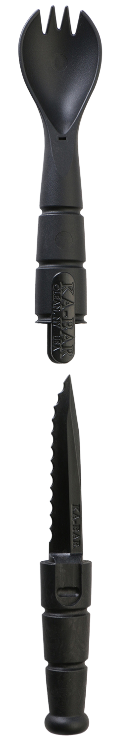 KA-BAR Tactical Spork/Knife Combo Grilamid Polymer Handle Black
