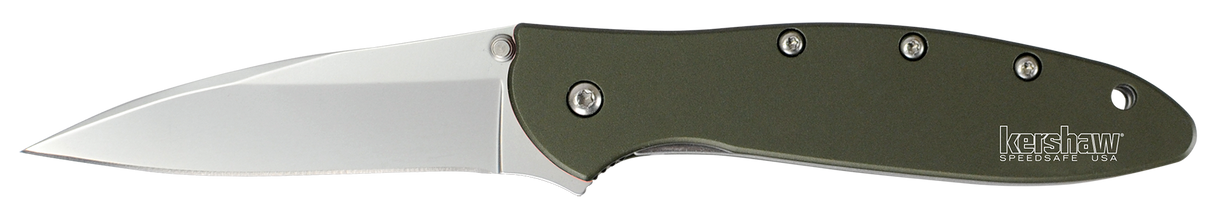 Kershaw 1660CKT Leek3" Folding Modified Drop Point Plain Black DLC 14C28N Steel Blade Black DLC 410 Stainless Steel Handle Includes Pocket Clip