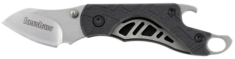 Kershaw 1025X Cinder1.40" Folding Drop Point Plain Stonewashed 3Cr13MoV SS Blade Black Glass-Filled Nylon Handle Includes Key Ring