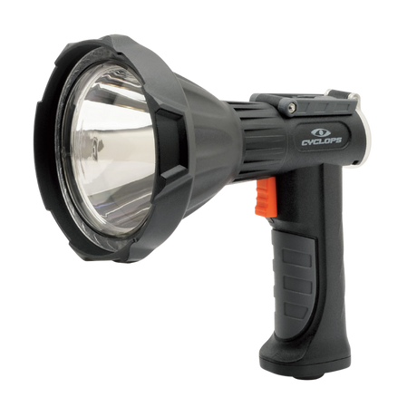 Cyclops Revo 1600 Spotlight with Rechargeable 18650 Batteries Polymer Black