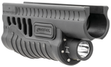 Nightstick SFL11GL SFL Forend Light/Laser Black Nylon w/Over-Molded Grip Mossberg 500/590/590A1/Shockwave 1200 Lumens White LED Bulb/ Green Laser 203 Meters Beam