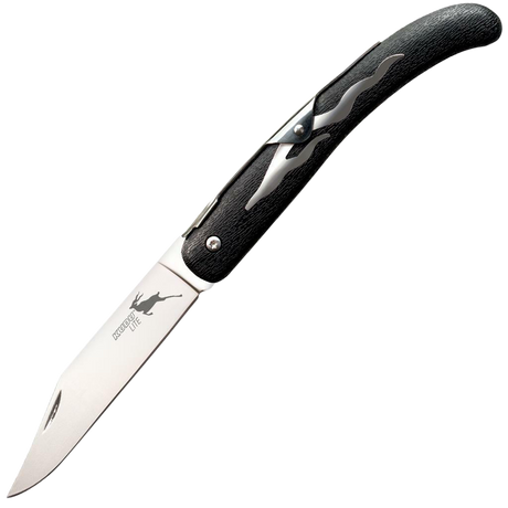 Cold Steel CS20KJ Kudu Lite 4.25" Folding Plain Polished 5Cr15MoV SS Blade/Black Woodgrain Zy-Ex Handle