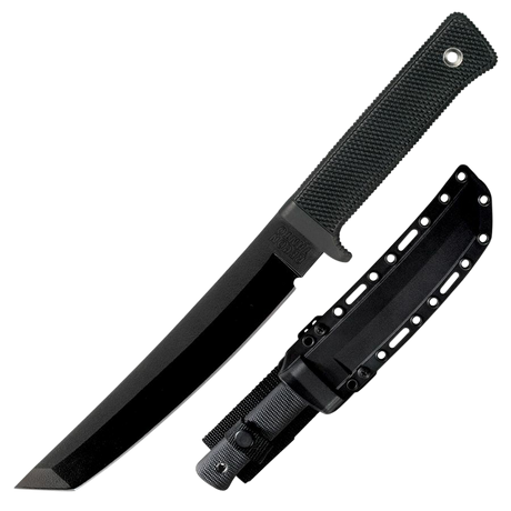 Cold Steel CS49LRT Recon7" Fixed Tanto Plain Black Tuff-Ex Finish SK-5 Steel Blade/Black Kray-Ex Handle Includes Sheath