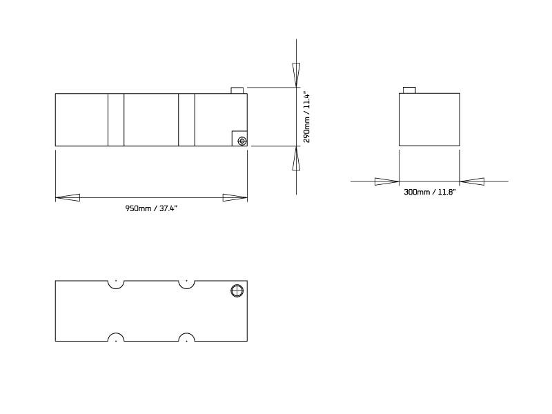 Water Tank 67l-17.7Gal Drawer System Mounting Kit