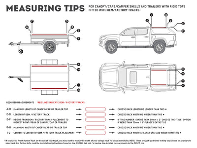 Front Runner Outfitters - Truck Canopy or Trailer with OEM Track Slimline II Rack Kit / Tall / 1475mm(W) X 1358mm(L)