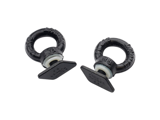 Black Tie Down Rings - Eye Bolts for Tracks